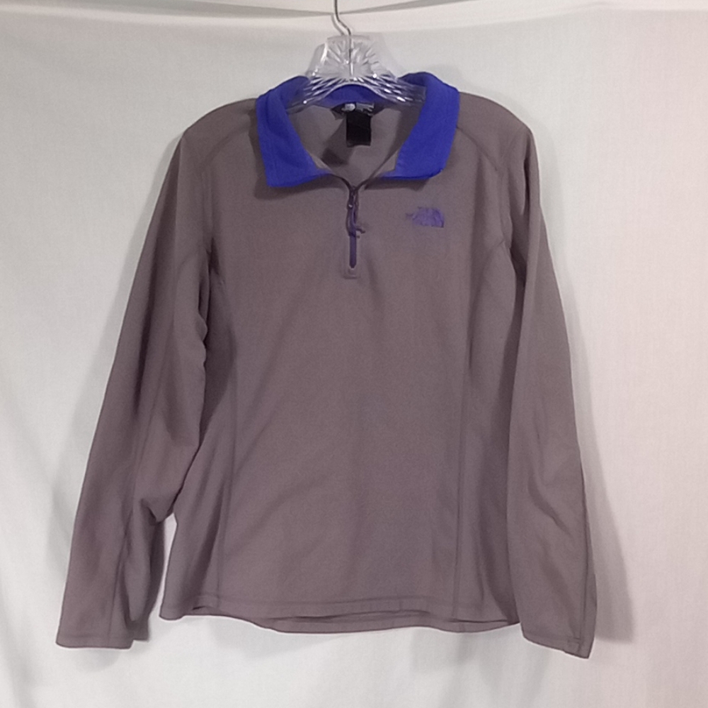 The North Face Gray Quarter Zip Pullover Sweater Size XL